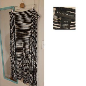 Lane Bryant | Striped Maxi Skirt Elastic Waist